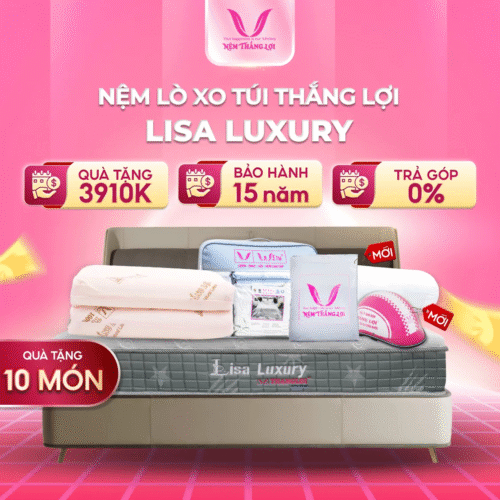 NỆM LÒ XO TÚI ĐỘC LẬP LISA LUXYRY THẮNG LỢI