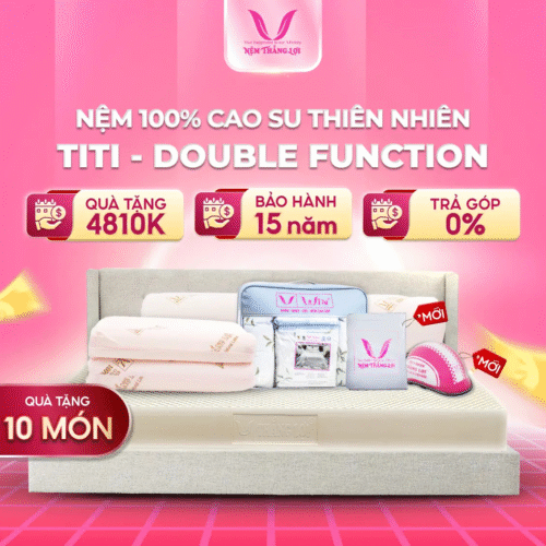 NỆM 100% CAO SU THIÊN NHIÊN THẮNG LỢI TITI – DOUBLE FUNCTION